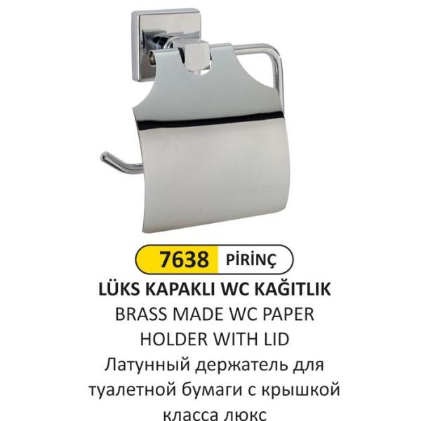 LÜKS PİRİNÇ KAPAKLI WC KAĞITLIK