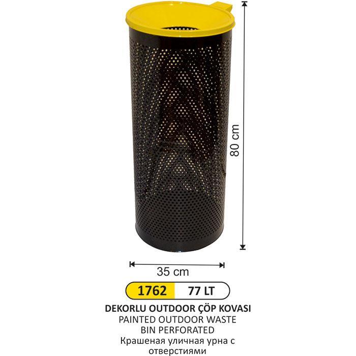 77 LT DEKORLU OUTDOOR ÇÖP KOVASI
