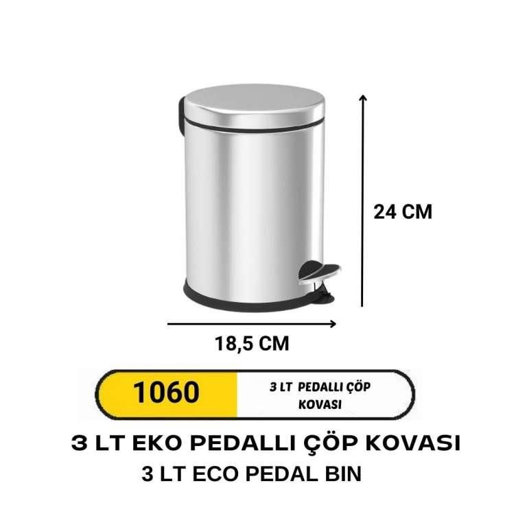 3 LİTRE PEDALLI ÇÖP KOVASI EKO