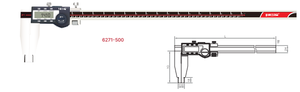 500 MM TEK ÇENE DİJİTAL KUMPAS IP54