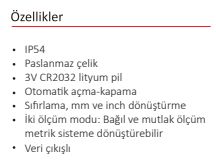 500 MM TEK ÇENE DİJİTAL KUMPAS IP54