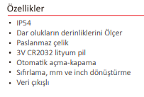 200 MM ÇİFT KANCALI DERİNLİK KUMPASI DİJİTAL