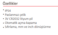 300 MM İÇ KANAL KUMPAS DİJİTAL