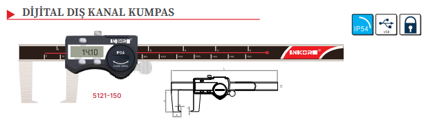 300 MM DIŞ KANAL KUMPASI DİJİTAL