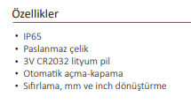 0-25 MM MİKROMETRE DİJİTAL IP65
