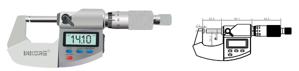 0-25 MM MİKROMETRE DİJİTAL IP65