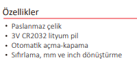0-25 MM BORU MİKROMETRE DİJİTAL