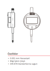 0-12,7 MM KOMPARATÖR SAATİ PRO SERİSİ DİJİTAL (0,001)