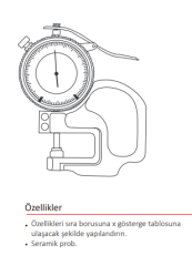 0-10 MM MEKANİK BORU KALINLIK KOMPARATÖR (0,01)