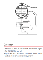 0-25,4 MM BORU KALINLIK KOMPARATÖRÜ DİJİTAL