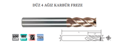 DÖRT AĞIZLI KARBÜR FREZE (58HRC)