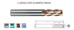 DÖRT AĞIZLI KARBÜR FREZE (55HRC)