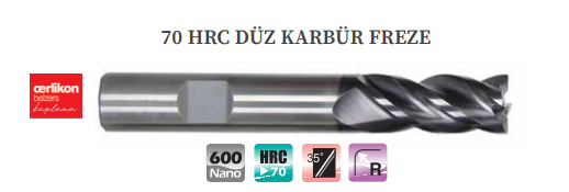 DÖRT AĞIZLI KARBÜR FREZE (70HRC)