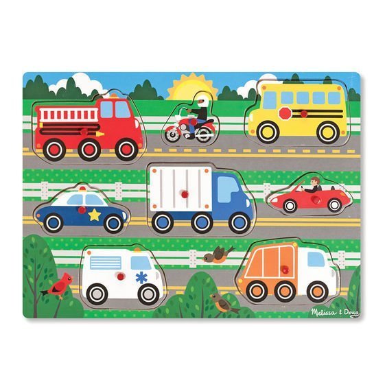 Melissa&Doug Ahşap Tutmalı Yapboz - Araçlar