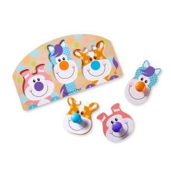 Melissa&Doug Ahşap Tutmalı Puzzle - Çiftlik Hayvanları