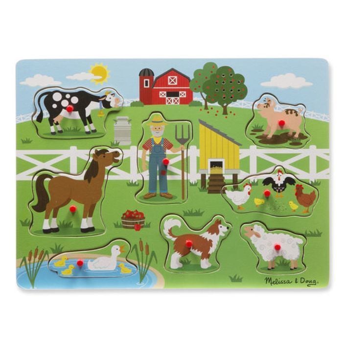 Melissa&Doug Ahşap Sesli Yapboz - Old MacDonald's Farm