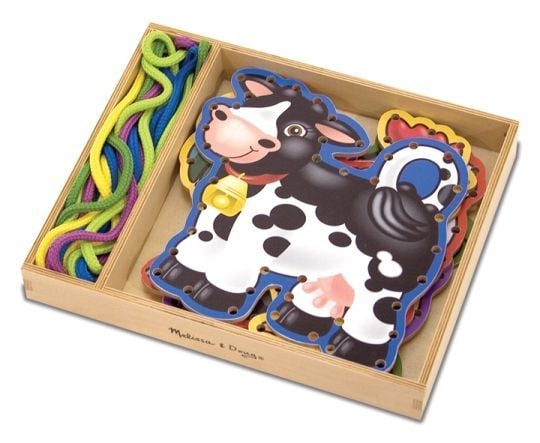 Melissa&Doug Ahşap İp Geçirme - Çiftlik Hayvanları