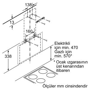 Profilo DVE6G560 Duvar Tipi Davlumbaz 60 cm Siyah Cam