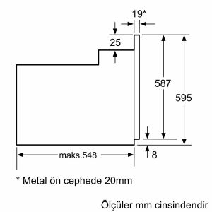 Profilo FRSA325B1 Buhar Destekli Beyaz Ankastre Fırın