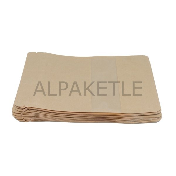 160x270 mm KRAFT PENCERELİ DOYPAK POŞET adet