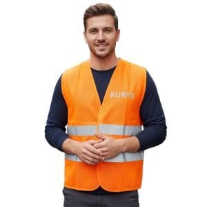 Reflektörlü Kurye İkaz Yeleği Turuncu