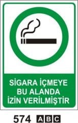 Sigara İçmeye Bu Alanda İzin Verilmiştir