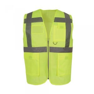 Vento Mühendis ikaz Yeleği Tek Renkli Sarı