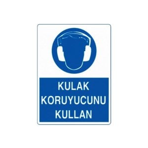 Kulak Koruyucu Kullan Sticker Etiket (10x15 cm)