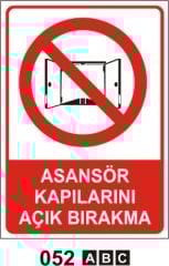 Asansör Kapılarını Açık Bırakma
