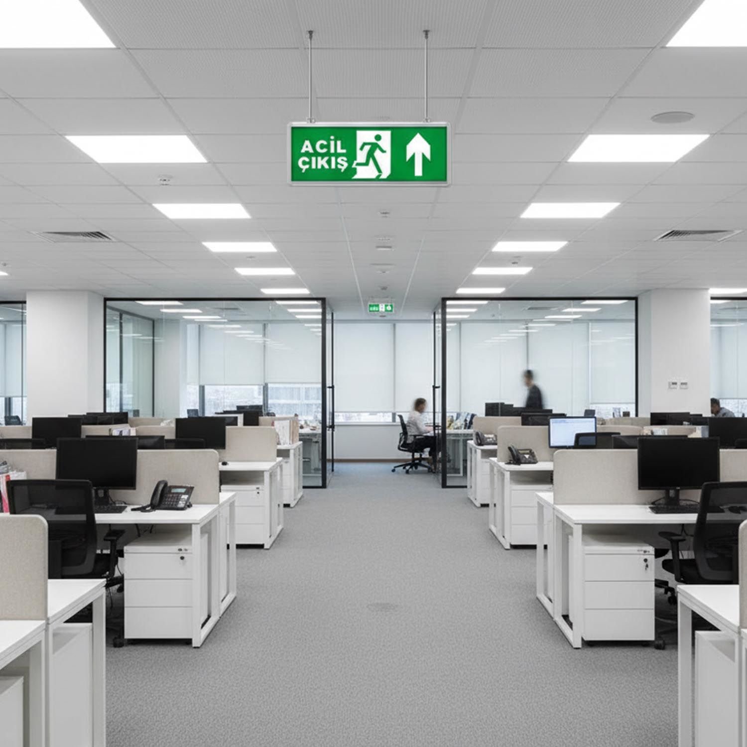 Çıkış Exit Ledli Armatür Yukarı Ok