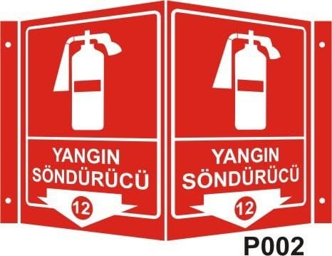 Yangın Söndürücü Panoromik Levha (35x56cm)