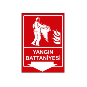 Yangın Battaniyesi Levhası