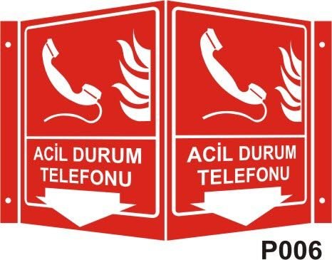 Acil Durum Telefonu Panoromik Levha (35x56cm)