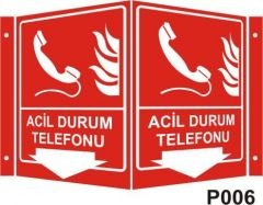 Acil Durum Telefonu Panoromik Levha (35x56cm)