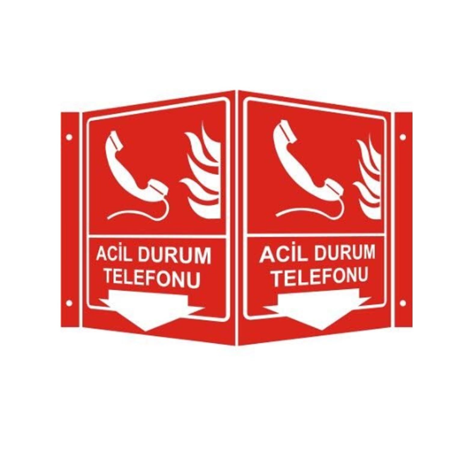 Acil Durum Telefonu Panoramik Levha (35x56cm)