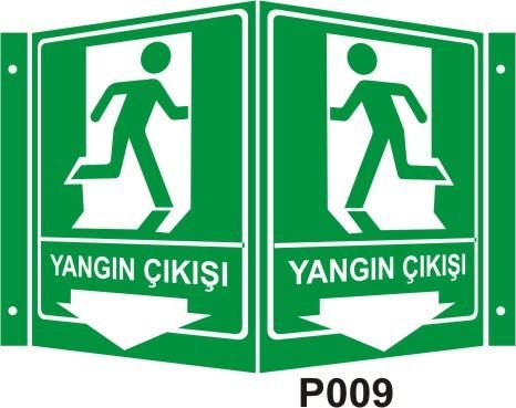 Yangın Çıkışı Panoromik Levha (35x56cm)