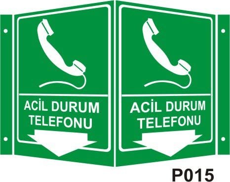 Acil Durum Telefonu Panoromik Levha (35x56cm)