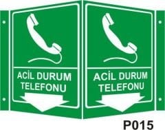 Acil Durum Telefonu Panoromik Levha (35x56cm)