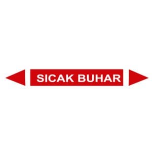 Sıcak Buhar Akışkan Boru Etiketi