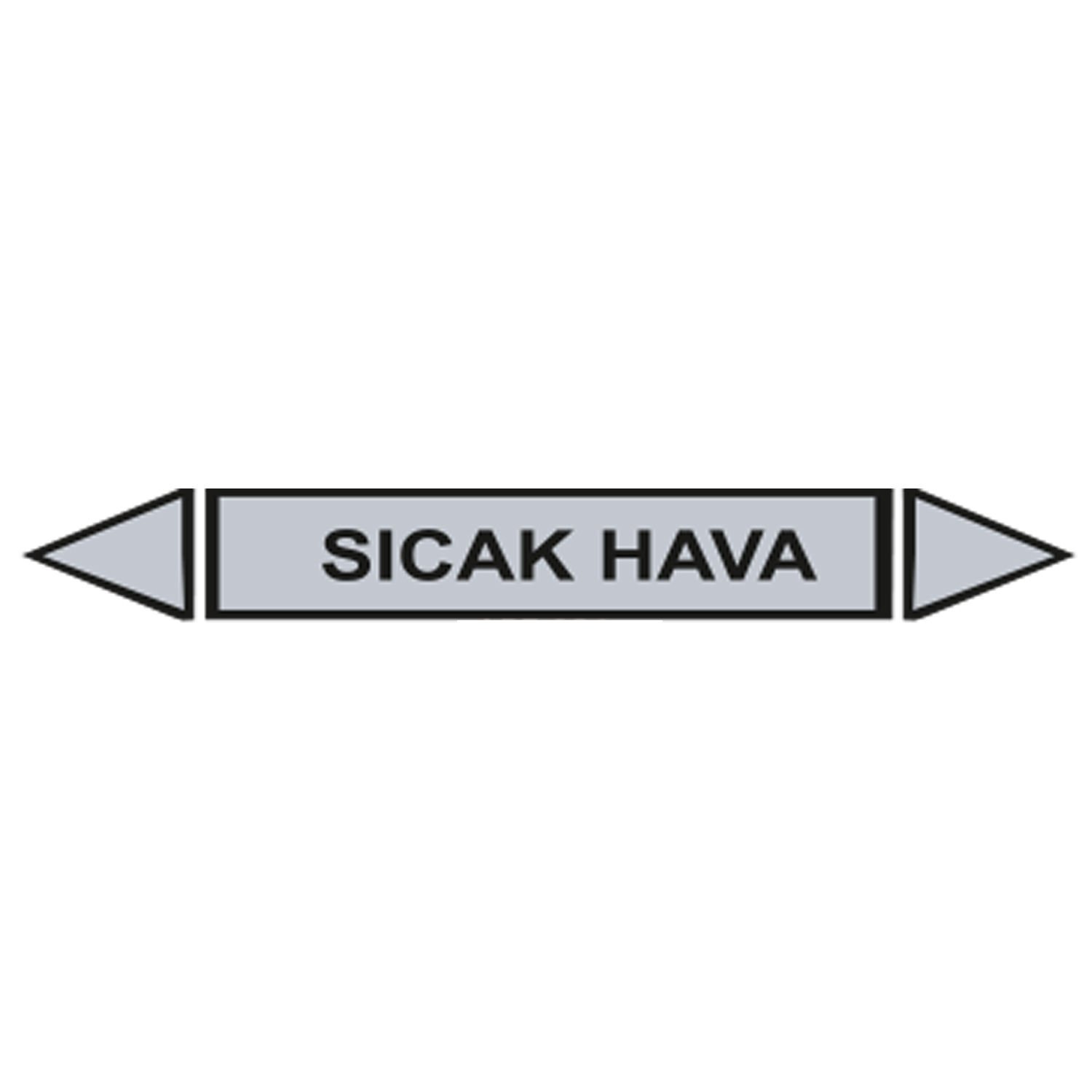 Sicak Hava Akışkan Boru Etiketi