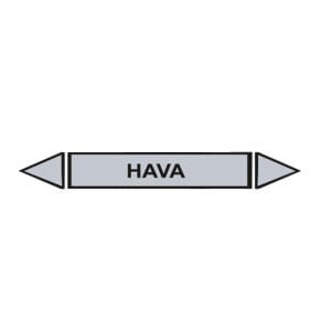 Hava Akışkan Boru Etiketi