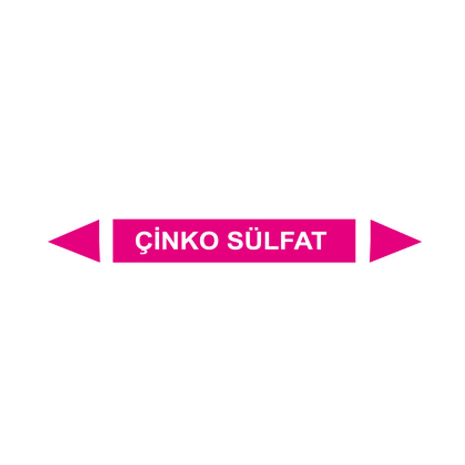Çinko Sültaf Akışkan Boru Etiketi