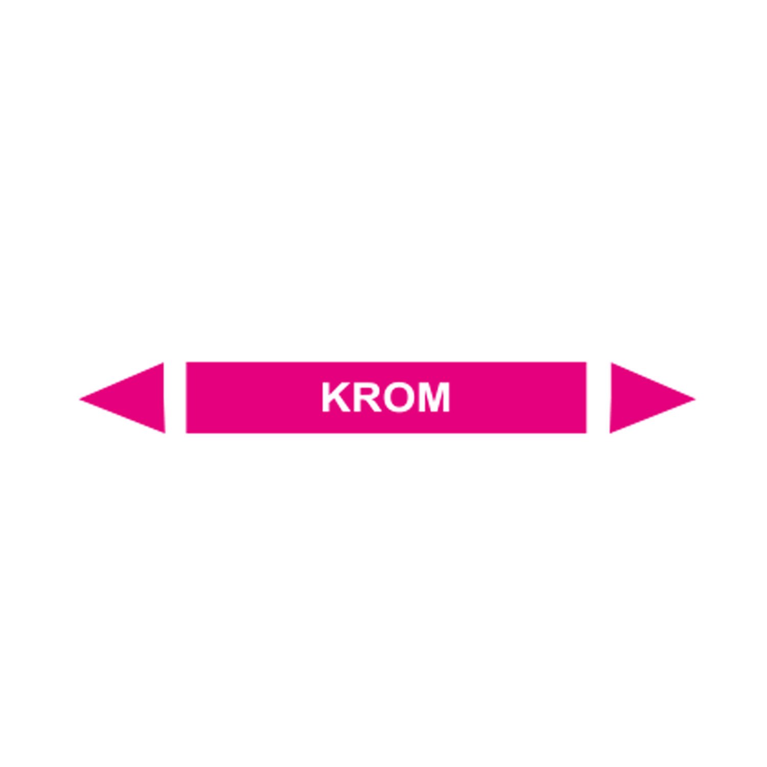 Krom Akışkan Boru Etiketi 10x30 Sticker
