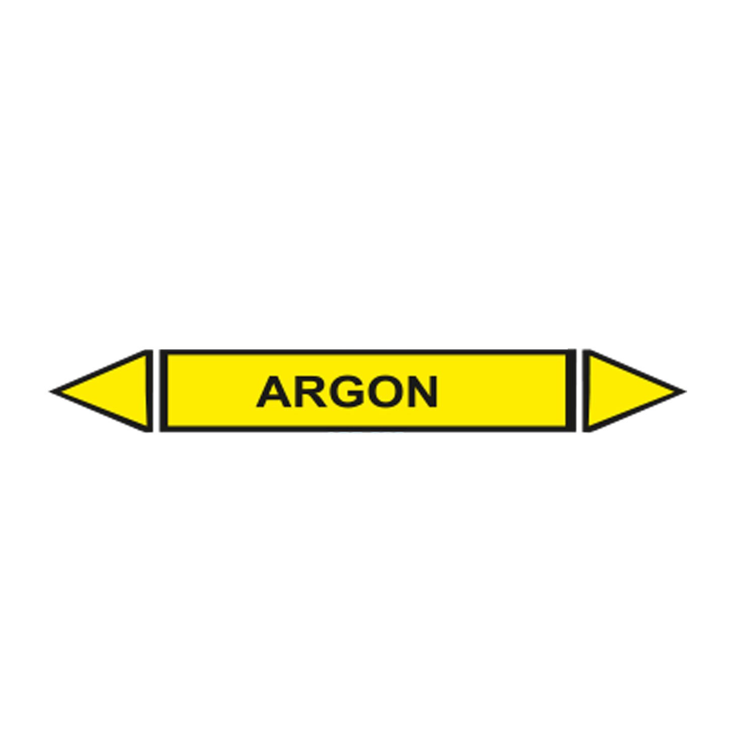 Argon Akışkan Boru Etiketi