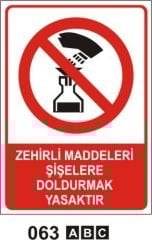 Zehirli Maddeleri Şişelere Doldurmak Yasaktır