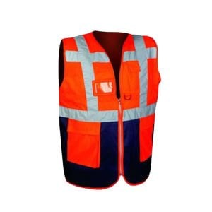 Vento Mühendis ikaz Yeleği Çift Renkli Turuncu