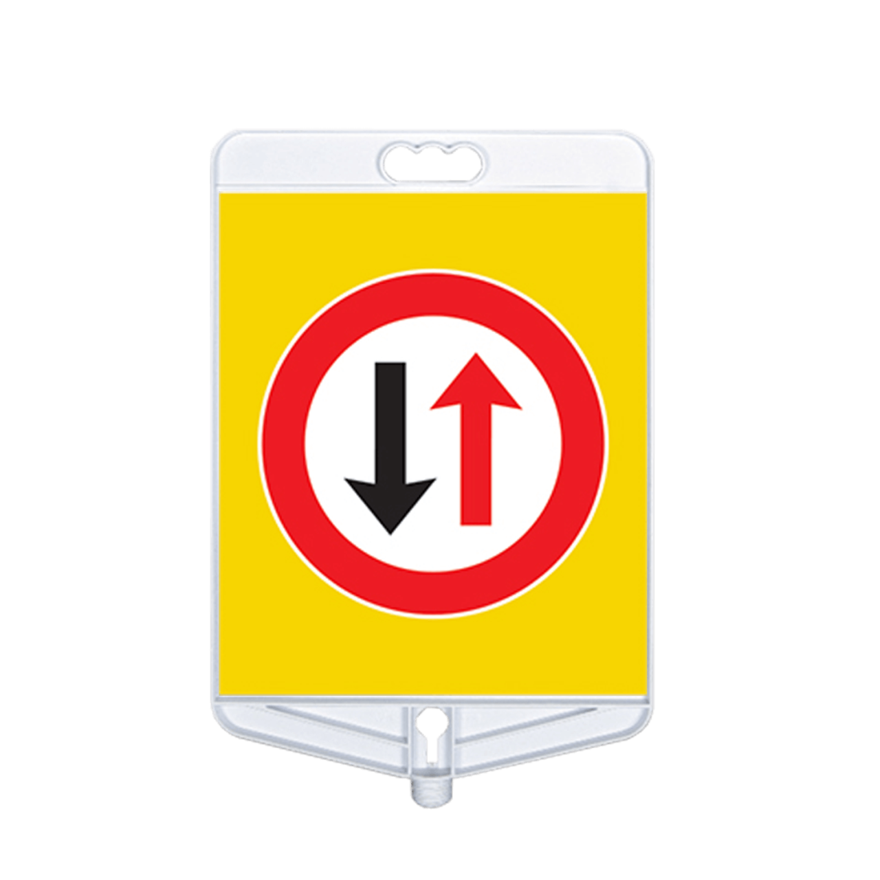 Dikkat İki Yönlü Trafik Tabelası Çift Taraflı  (9303)