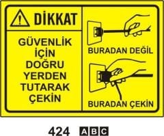 Güvenlik İçin Doğru Yerden Tutarak Çekin Levhası