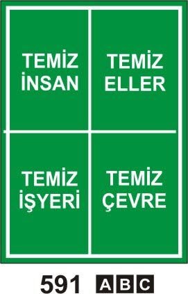 Temiz İnsan Temiz Eller Levhası 35x50 cm Dekota (Forex) 3 mm