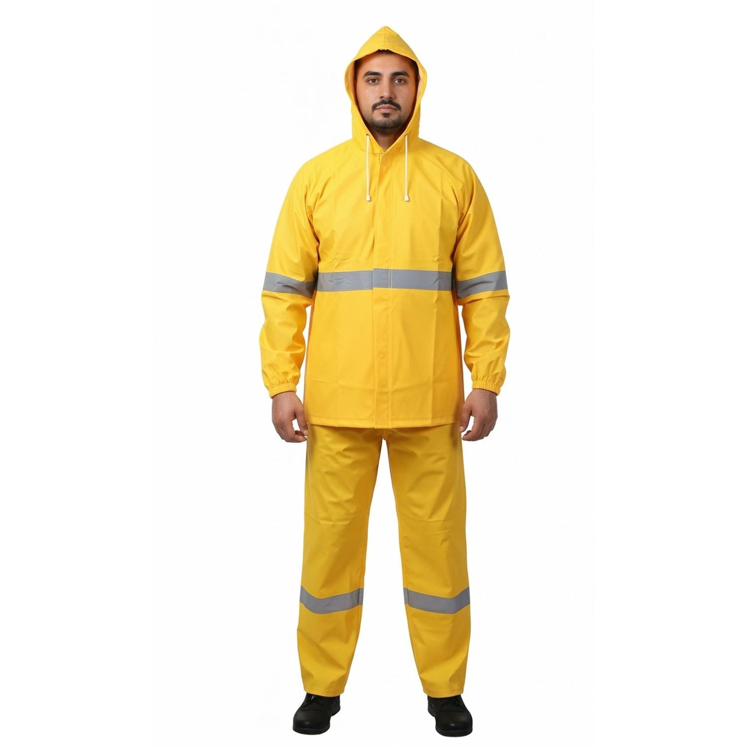 Balıkçı Takım Yağmurluk Reflektörlü Sarı Renk